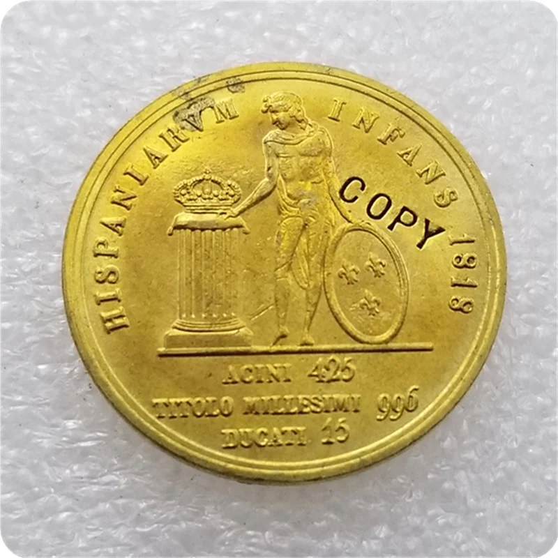 1818 italijos narių 15 DUCATI KOPIJUOTI monetos
