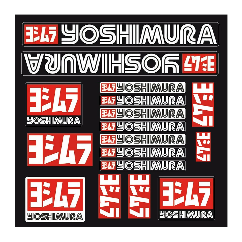 19pcs pvc yoshimura Dviračio Rėmą Lipdukai, Etiketės, Grafinis Lipniosios Vinyl Set