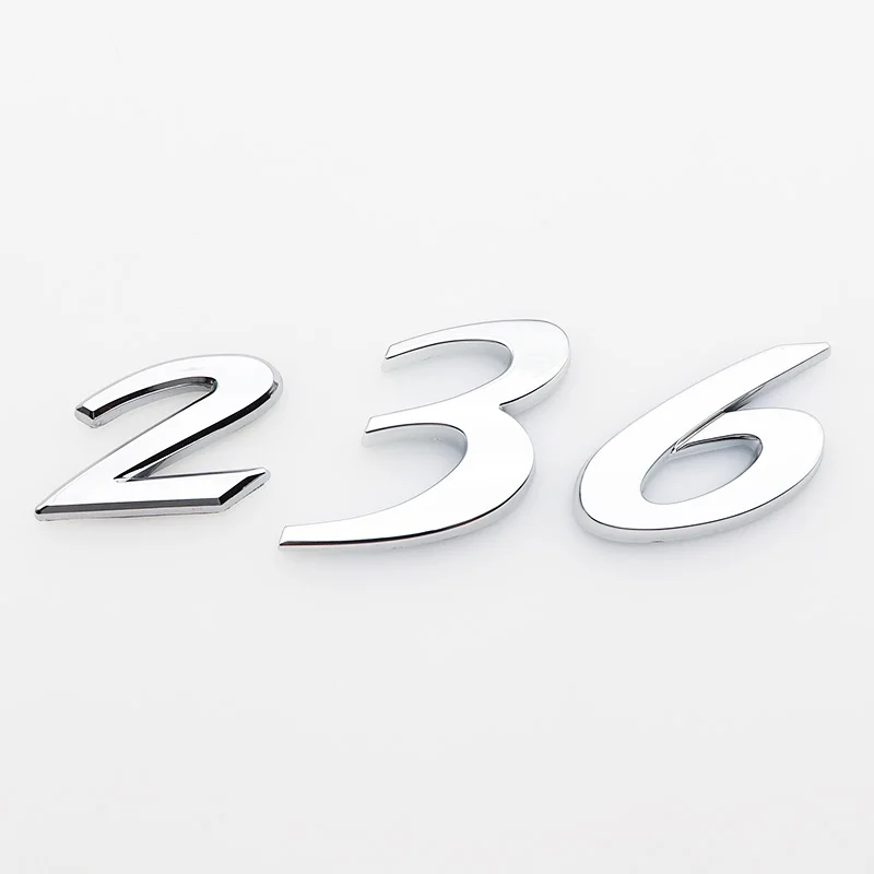 1pcs 3D 2 3 6 ABS Automobilio logotipas prekės ženklo lipdukas Galinis Bamperis uodega durų kamieno lipdukas automobilio galiniai Emblema lipdukas stilius Priedai