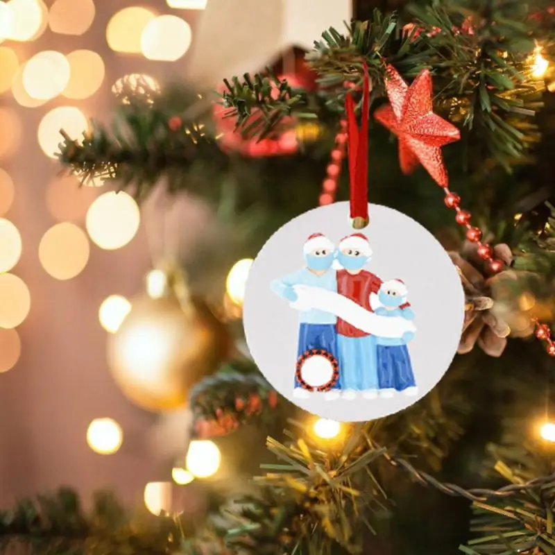 2020 papuošalai Kalėdų Dovana Kalėdų Eglučių Papuošalai Pakabukas Snaigės Kalėdų Senelis (PVC) Apvalus Pakabukas Dekoracija namuose Navidad