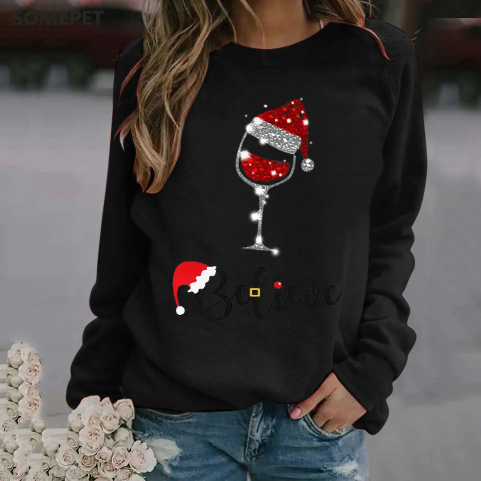 2021 Kalėdų moterims megztiniai spausdinti Atsitiktinis Megztinis ilgomis rankovėmis žiemos drabužių moterims ropa de mujer 2021 m. rudens striukė