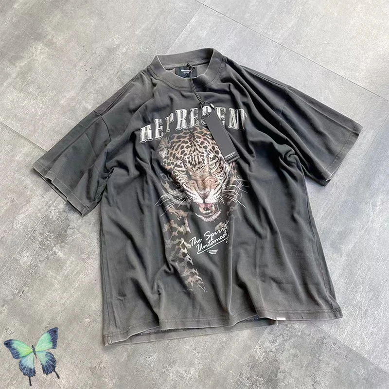 2022 Aukštos Kokybės 1:1 Medvilnės Pora Vintage Marškinėliai Atstovauti Tigras T-shirt