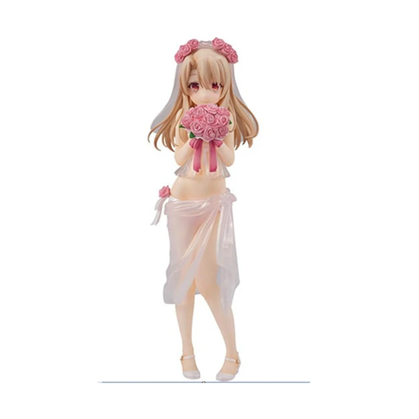 21CM Amakuni Fatekaleid linijinės Logstrup Illya pav Illyasviel Vestuvių suknelė PVC Veiksmų Anime modelis Kolekcines, Modelį, Žaislai