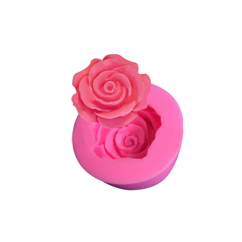 3D Gėlių 50*30MM PASIDARYK pats Tortas Pelėsių Žydėti Rožė, Kepimo Įrankis Formos Keksiukų Želė Saldainiai Apdailos 1Pcs Minkštas Pelėsių