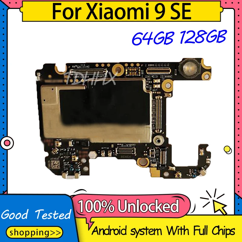 64GB 128GB Originalus, Atrakinta Mainboard Xiaomi 9 SE Mi 9 SE 9SE Plokštė Grandinės Logika Pagrindinės plokštės Visiškai Žetonų Flex Kabelis
