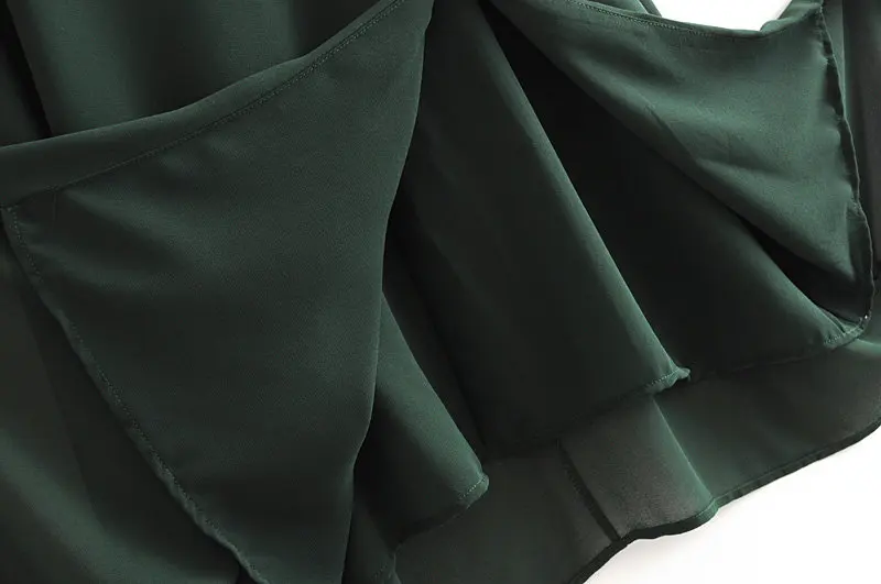Bazaleas Retro Lacey Suknelė Pusės Split Prancūzija vestidos Atsitiktinis Derliaus Žalia brangioji iškirpte moterų 