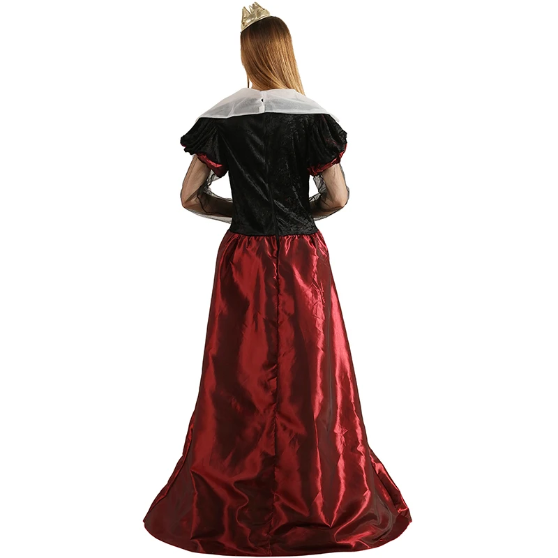 Deluxe Seksualus širdžių Karalienė Kostiumai Dress Helovinas Kostiumas Moterims Alice In Wonderland Raudona Suknelė Karnavalas Šalis Suknelė Cosplay