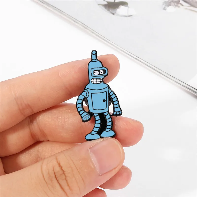 Didmeninė Kūrybos Skristi į ateitį sagė Animacinių filmų Ženklelis Robotas Bander Emalio smeigtukai Ženklelis Dovanas Vaikams Kawaii kolekcija
