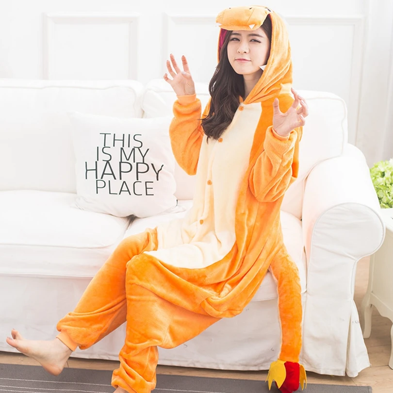 Gaisro Dinozaurų Onesie Pižama Kigurumi Gyvūnų Cosplay Kostiumas Helovinas Dragon Šeimos Pijamas Moterų Sleepwear