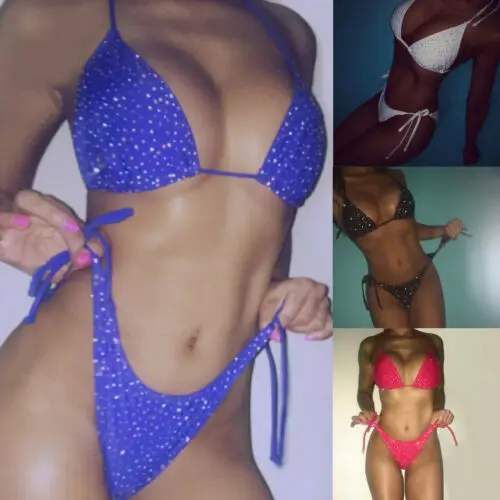 Hot Sexy Thong Bikini Komplektas 2019 Naujas Moterų Maudymosi Kostiumėliai, Grynos Spalvos Push Up Kamšalu Maudymosi Kostiumėlį Biquini Moterų Maudymosi Kostiumą Vasaros Paplūdimio