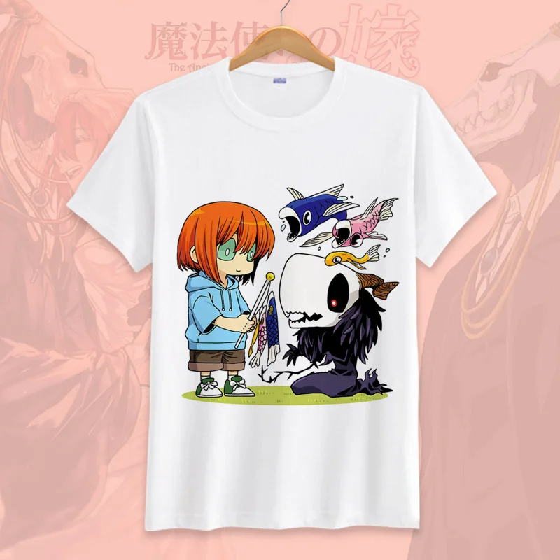 Japonų Anime Vedlio Žmona Cosplay Marškinėliai Chise Hatori Elias Ainsworth Animacinių filmų Vasaros T-Shirt Mados Viršų Tee marškinėlius