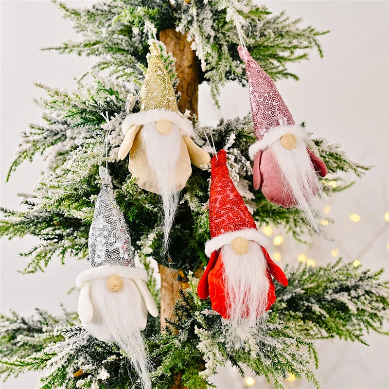 Kalėdų Beveidis Gnome Santa Kalėdų Medžio Kabantys Papuošalai kalėdų elf lėlės Navidad Pakabukas Dovanos naujieji Metai 2022 dekoro namai