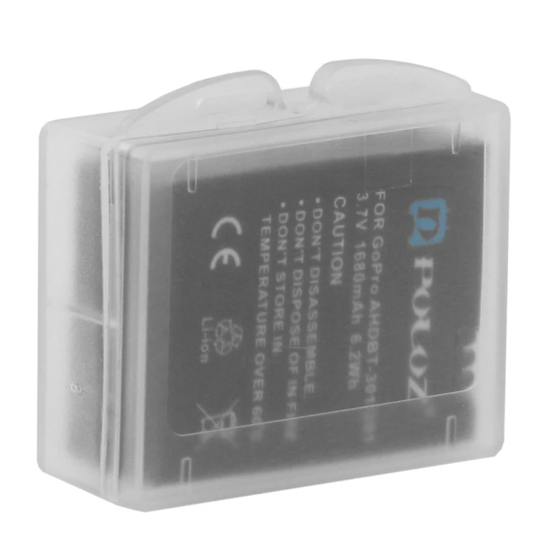 Kieto Plastiko Permatomas Baterijos Laikymo Dėžutė HERO3+ /3 Baterijos AHDBT-301/201