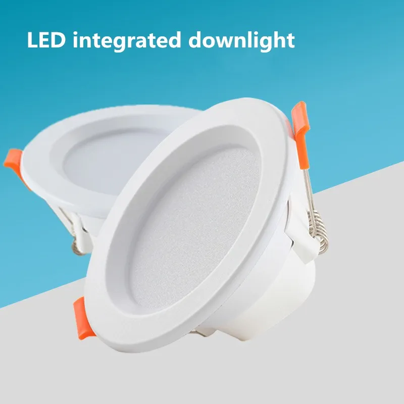 LED Downlight 3W 5W 220V LED Embedded Lubų Vietoje Šviesos 9W 12W 18W Skydelis Žemyn Šviesos Apvalus LED Apšvietimas Kietas/ Šilta Balta 3 Spalvos