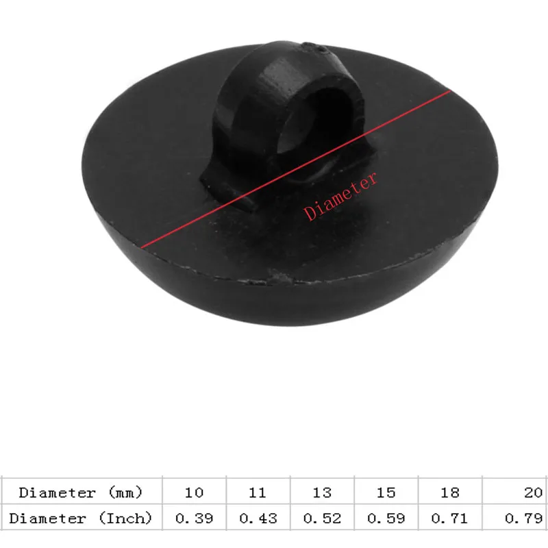 Naujas 1Pack(100 vnt) 10mm-20mm Mygtukai Suapvalinti Grybų kupolo formos Siuvimo Karka Black 