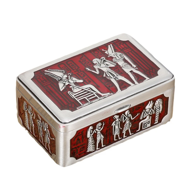 Papuošalų Dėžutė Senovės Egipto Dekoro Neckalce Karoliukai, Apyrankės, Žiedai, Saugojimo Atveju Organizatorius Krūtinės Metalo Meno Namų Puošybai