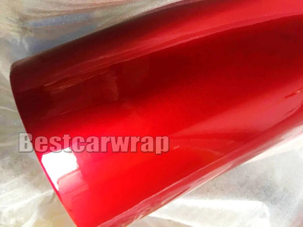 Premium Kraujo red Cherry Blizgantys Saldainiai vinilo įvyniojimas Car Wrap, Apimantis Folija Su Oro Burbulas Nemokamai / Dydis:1.52*20M/Roll (5ftx66ft