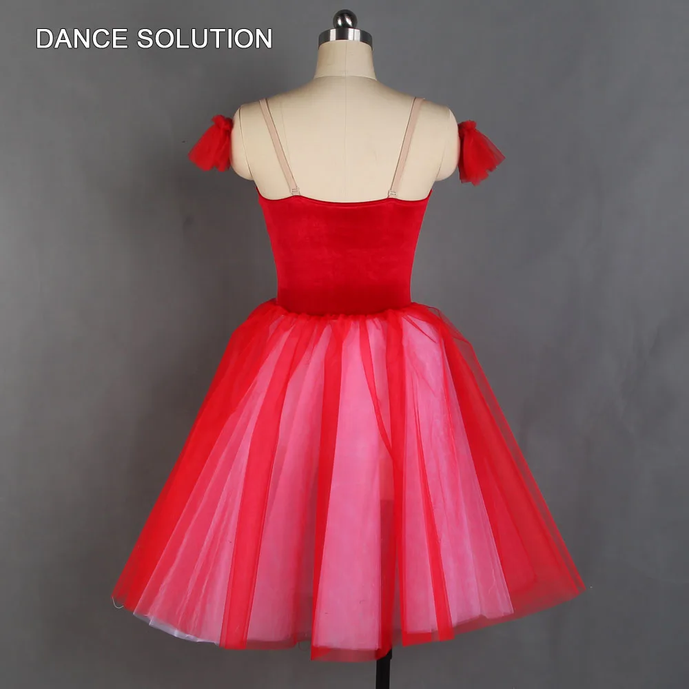 Raudonos Aksomo Camisole Baleto Suknelė Mergaitėms Ilgai, Baleto Šokių Tutu su Minkšto Tiulio rankų Juostos Veiklos Kostiumas Leotard Suknelė 21262