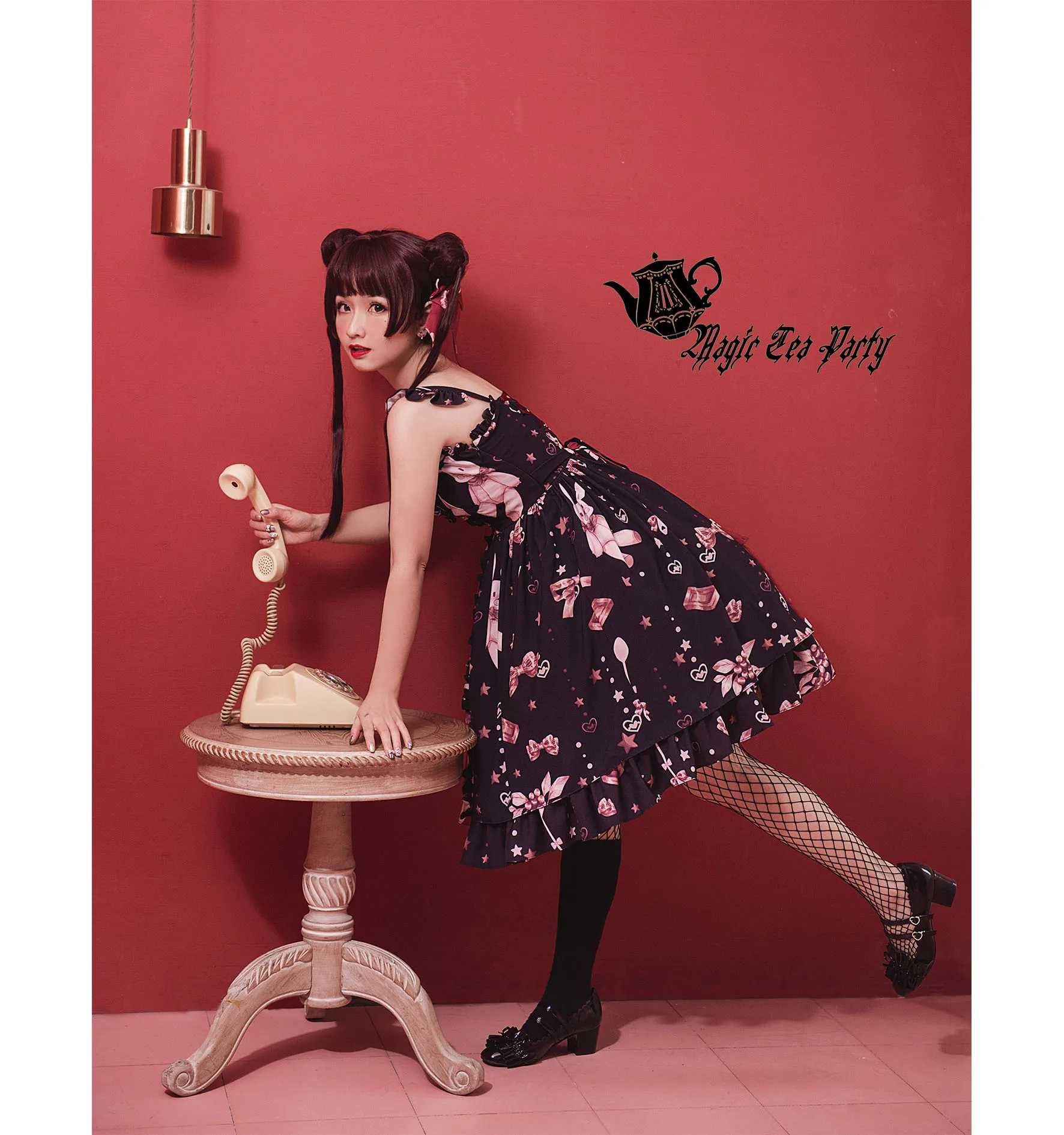 Spausdinti gothic lolita jsk cosplay viktorijos suknelė loli Vasaros 2020 lolita dress falbala bowknot dviejų atspalvių kratinys kawaii suknelė