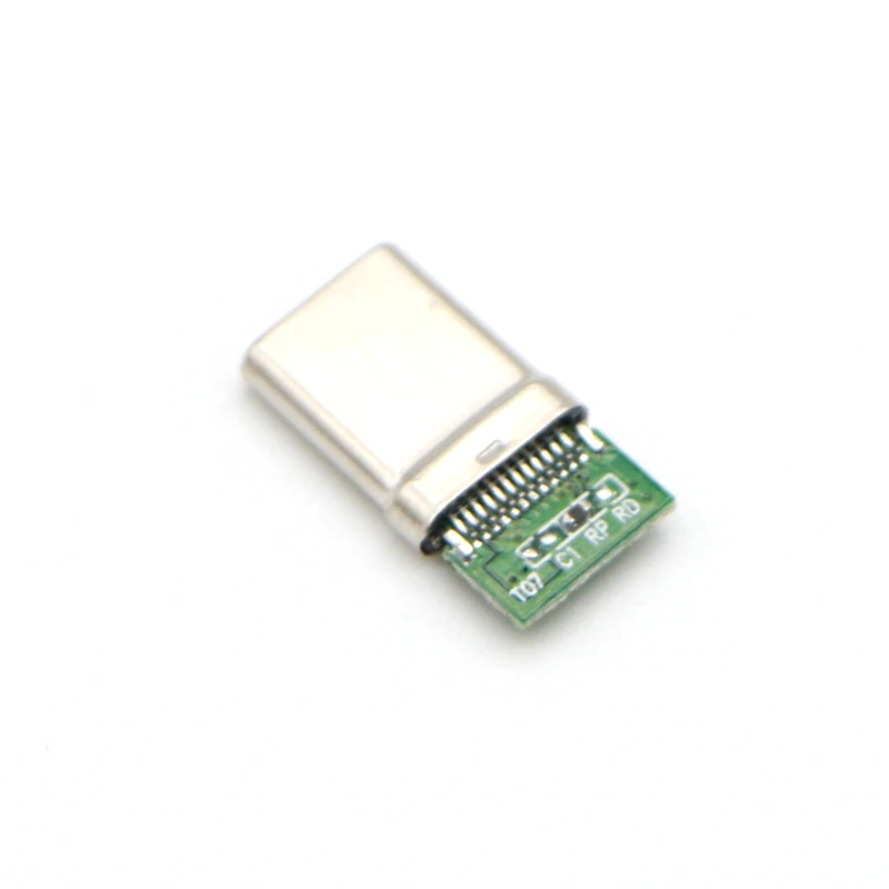 10sets Nicke sidabrą, USB 3.1 4P C Tipo Male Plug Suvirinimo 