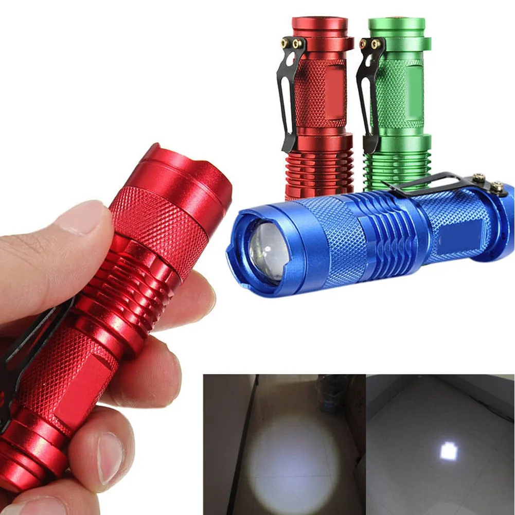 1PC/10PC Portable LED Žibintuvėlis Q5 2000 Liumenų Penlight Lempos Zoomable Vandeniui žibintuvėlis lanterna AA/14500 Baterija Lauko Kempingas