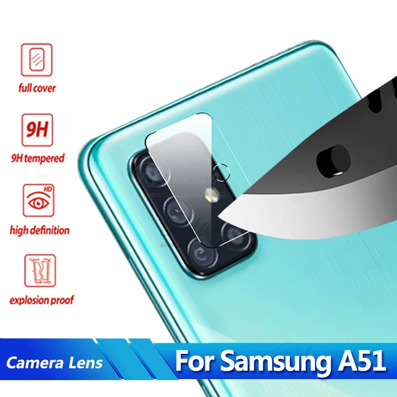 2-1pcs fotoaparato objektyvą grūdintas stiklas Samsung Galaxy A51 A515F ekrano apsaugos sansung galax A51 A 515 apsauginis objektyvą filmas