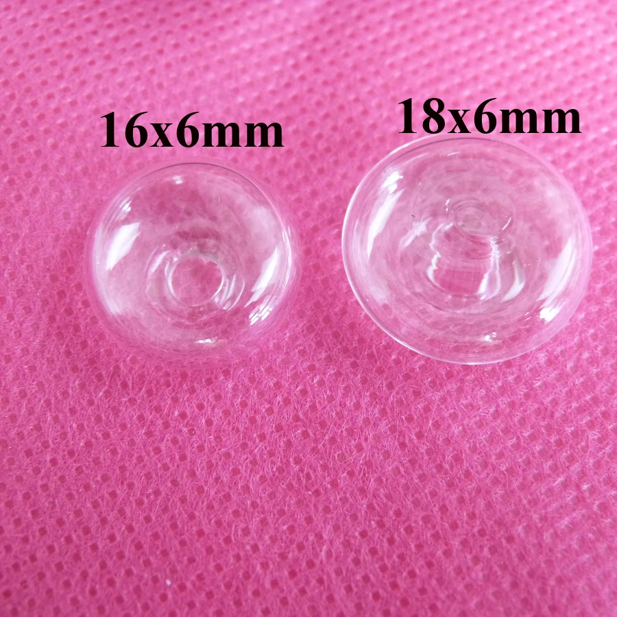 20pcs/16x6m/18x6mm/22/27/30/35mm plokšti apvalūs skaidraus stiklo burbulas butelį pasidaryk pats apdailos žiedas ---size parinktis