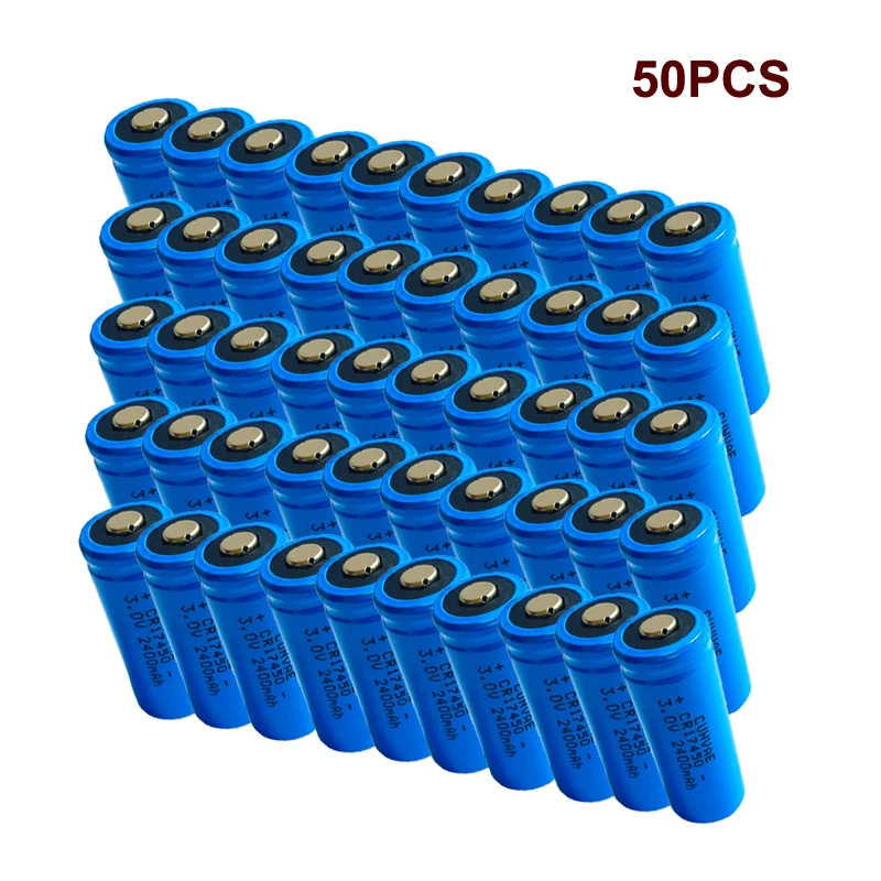 50PCS Originalios Baterijos CR17450 17450 2400mAh ličio, mangano 3V vandens skaitiklis batteria srauto matuoklis PLC Pramoninių baterijų