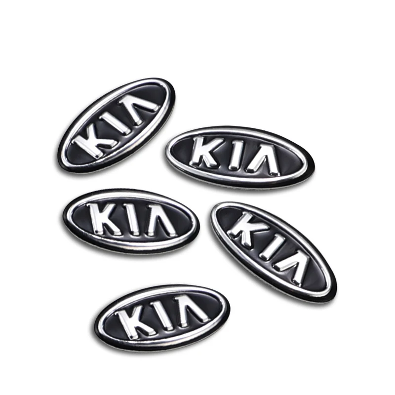 5vnt Automobilio Nuotolinio Klavišą Logo Lipdukus Metalo Decal KIA Ceed Sportage Rio Sorento Optima Cerato Picanto K5 'Stinger' Venga Forte