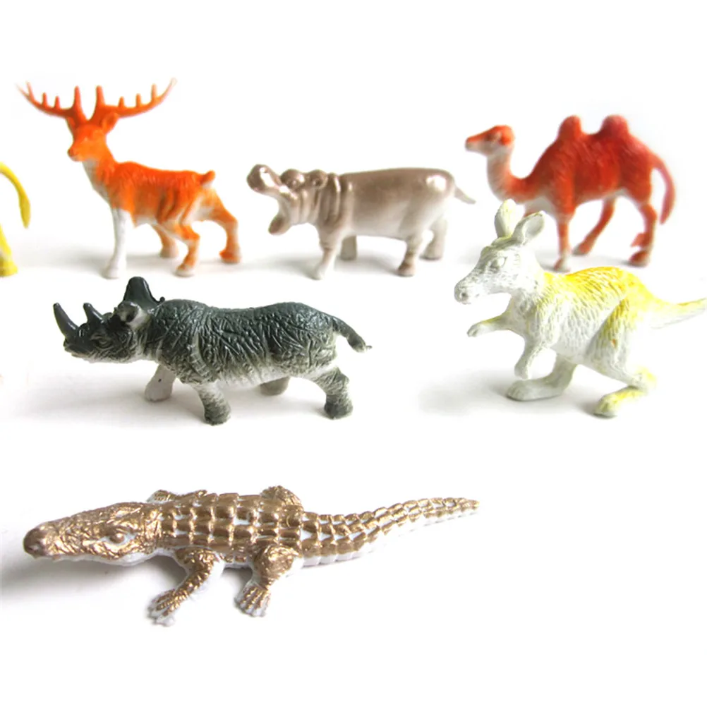 8PCS/set Plastiko Zoologijos sodas Gyvūnų Skaičius Tigras, Leopardas Hippo Žirafa Vaikams Žaislų, Gražių Gyvūnų Žaislų Rinkinys Dovanų Vaikams, Didmeninė