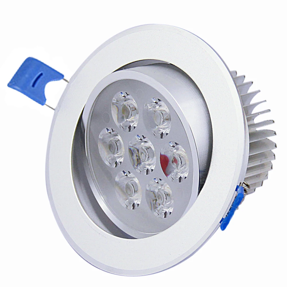 AC85-265V LED Downlight 3W 7W 12W Įleidžiamas LED Lubų šviestuvas Didelės Galios Aliuminio Downlight Šiltų Namų Patalpų Apšvietimas, Prožektorius