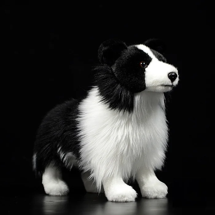 Candice guo pliušinis žaislas įdaryti lėlės animacinių filmų gyvūnų modeliavimas šuo Pasienio Kolis Canis lupus familiaris vaikas, gimtadienio dovana 1pc