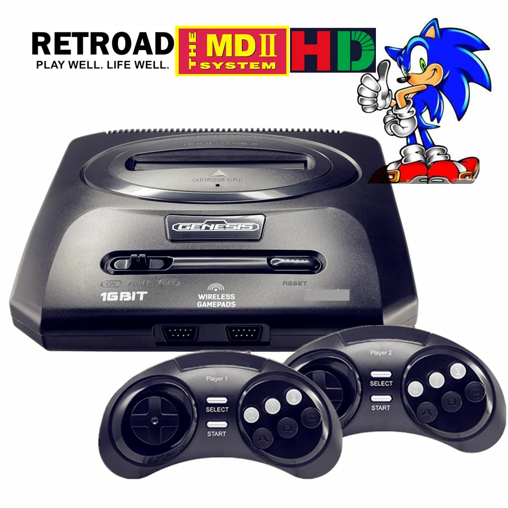 HD Ultra Klonas MDII Konsolės Genesis 16 Bit Sistema 450 Žaidimai Bevielio Kontrolierių Originalaus Dydžio Parama PAL NTSC Sega Kasetė