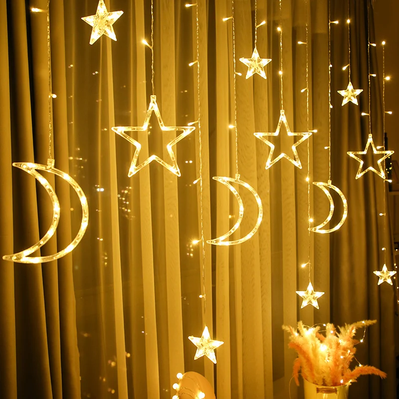 Kalėdų Žiburiai, Lauko Naujųjų Metų Dekoracija Girlianda Šviesos Miegamasis LED Pasakų Žibintai Girlianda ant Lango Lempos String ES Plug