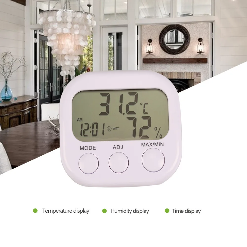 Karšto pardavimo Oras Stotis LCD Skaitmeninis Termometras su Drėgmėmačiu Temperatūros Drėgmės Matuoklis Daviklis Laikrodis