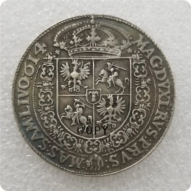 Lenkija 1614 TALAR SIGIS III Zigmantas III super Kopijuoti Monetos progines monetas-monetos replika medalis monetų kolekcionieriams