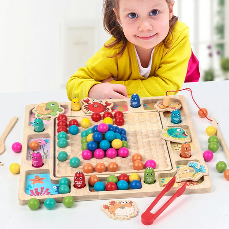 Mediniai Montessori Vaikų Žaislai Rankas Smegenų Mokymo Įrašą Karoliukai Įspūdį Valdybos Matematikos Žaidimas Kūdikių Ankstyvojo Ugdymo Žaislas Vaikams, Dovanos