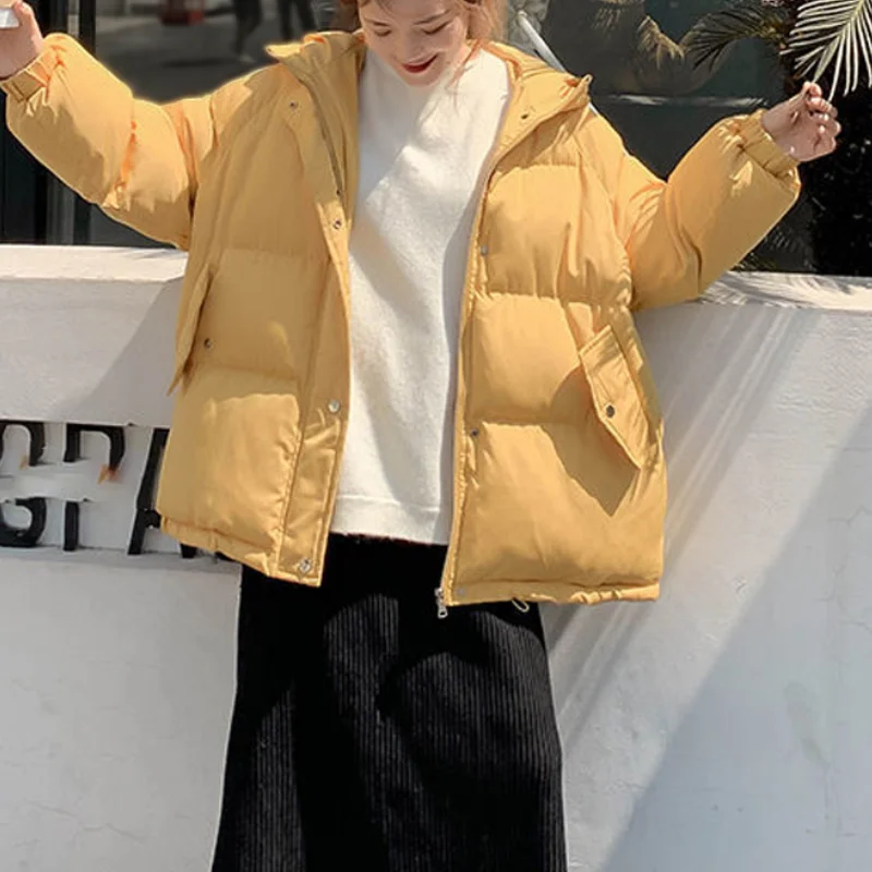Moteris Striukė Žiemos Paltai Moterims Parkas Storio Gobtuvu Medvilnė Paminkštinimas Moterų Korėjos Laisvas Šuo-Parkas Merginos Negabaritinių Šiltas Outwear