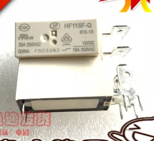 Naujos akcijų hf115f-q 015-1d 4-pin 20A paprastai uždarytas jqx-115f-q relay 15Vdc
