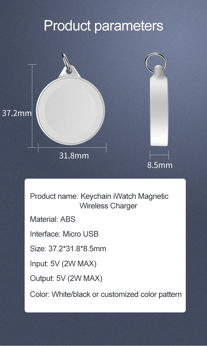 Nešiojamų Magnetinio Belaidis Kroviklis Indukcijos Apple Žiūrėti 1 2 3 4 Serijos Usb Power Apmokestinimo IWatch Su Keychain