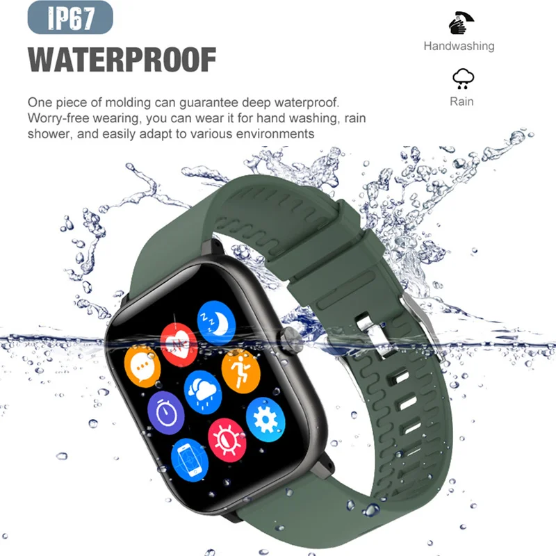 Pilnas Touch Žiūrėti Smart Watch Vyrų, Moterų Kraujo Deguonies Stebėti Smartwatch Širdies ritmo Fitness Tracker Sporto Laikrodžiai, Skirta 