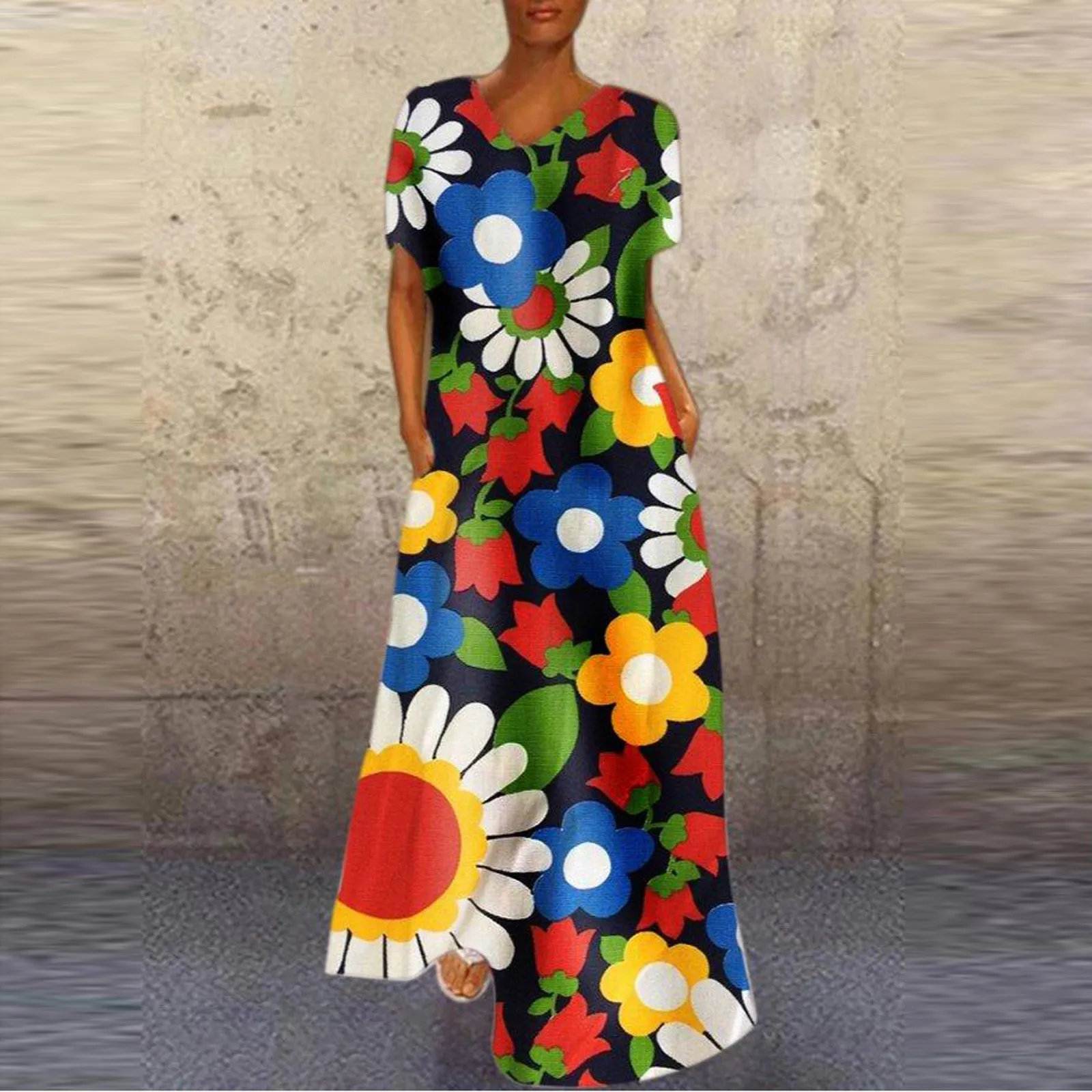 Plius Dydis Moterų trumpomis Rankovėmis Suknelė Moterų Atsitiktinis Derliaus Abstrakčiai Veido Atspausdinta Suknelės 2021 Bohemijos Vasaros Paplūdimio Sundress 5XL