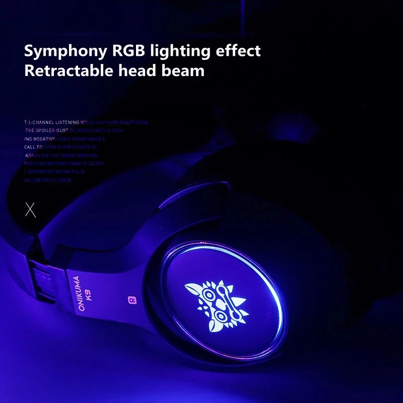 Profesinės K9 Gamer Headset Black Cat Ausies Mielas Stereo Ausines, Ergonomiškas Dizainas Laidinė laisvų Rankų įranga Su Mikrofonu Žaidimų RGB
