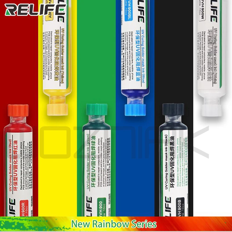 Relife 6 spalvų UV Išgydomas Lydmetalis + adatos+UV lempa Kaukė 10CC dėl PCB plokštės apsaugoti Litavimo Pasta Srauto aliejus
