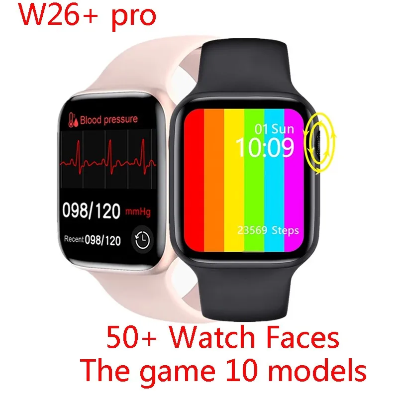 Serija 6 Smart Žiūrėti 2020 IWO W26 Pro SmartWatch EKG Širdies ritmo Monitorius Temperatūros Vandeniui PK IWO 8 13 T500+ X7 X8 X6