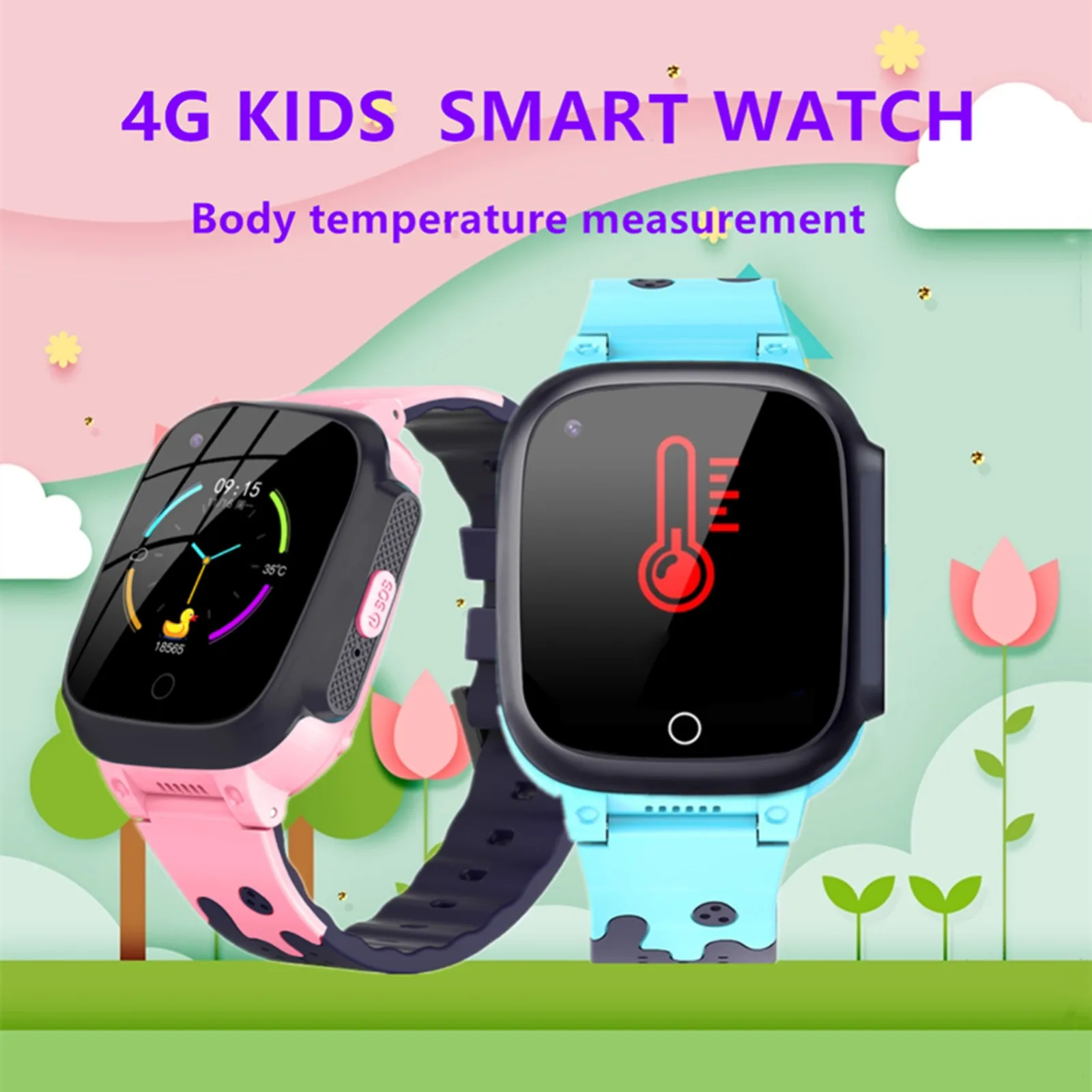Smartwatches Vaikams IP67 atsparus Vandeniui 4G Tinklo 1.44 Colių HD Spalvos Touch Ekranas IPS Ekranas-GPS Tracker Vaikų Smart Laikrodžiai