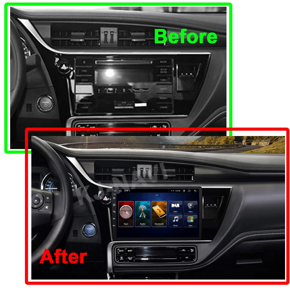 Toyota Corolla 2017 2018 2019 Automobilio Multimedijos Radijo DVD Leistuvo GPS Navigacijos Carplay LTE DSP Autoradio Android11 WIFI Veidrodis