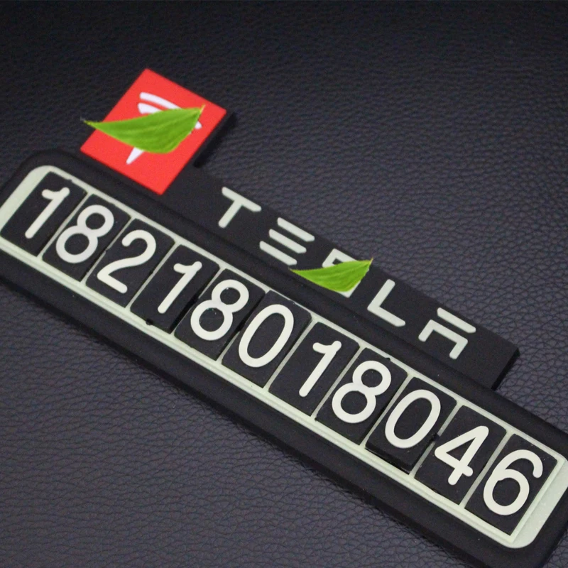 Vxvb Nauja Tesla Model 3 2021 Automobilių Reikmenys Model3 11 Skaitmenų Telefono Numerį, Kortelės Plokštė Laikino Stovėjimo Kortelę Už Tesla Model Y